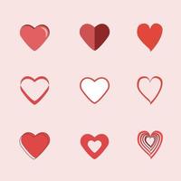 collection of images of hearts in different styles vector