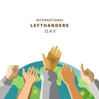 International Lefthanders Day vector