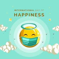 día internacional de la felicidad, ilustración vectorial vector