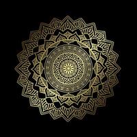 Luxury ornamental mandala design background in gold color vector