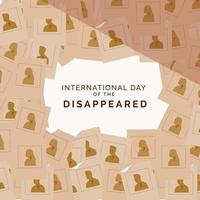 dia internacional de los desaparecidos vector