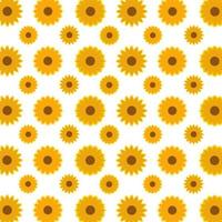 Sunflower pattern background, vector illustration