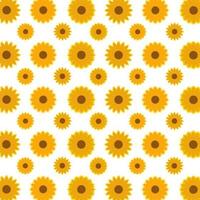 Sunflower pattern background, vector illustration