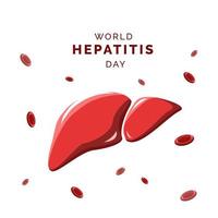 día mundial de la hepatitis, diseño para el tema médico saludable vector