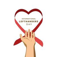 International Lefthanders Day vector