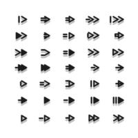 vector de conjunto de iconos de flecha para su diseño