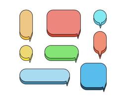 speech bubble full set style flat design vector