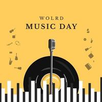 ilustración vectorial del día mundial de la música vector