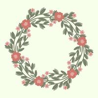 Flower wreath element vector