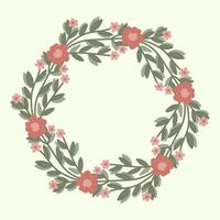 Flower wreath element vector