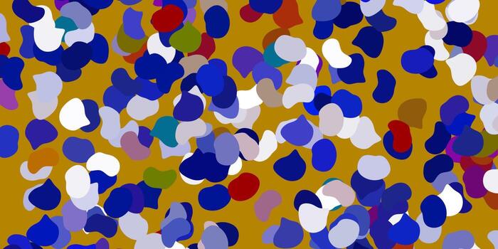 Light blue, yellow vector template with abstract forms.