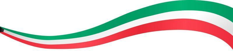 Kuwait flag wave  isolated  on png or transparent background,Symbol Kuwait. vector illustration