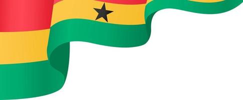 ola de bandera de ghana aislada en png o fondo transparente, símbolo ghana. ilustración vectorial vector