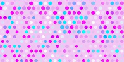 Light pink, blue vector backdrop with dots.