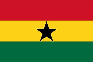 Ghana flag.Symbol of Ghana. Vector illustration.