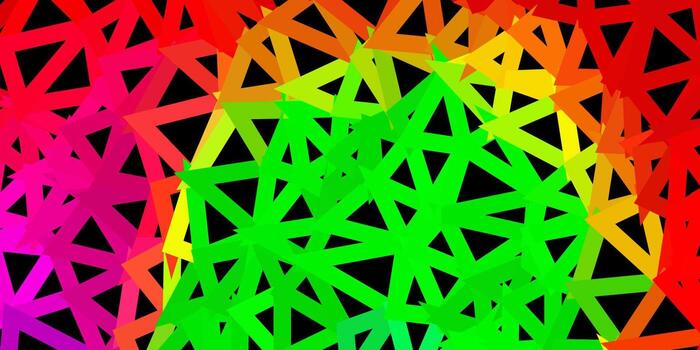 Dark multicolor vector abstract triangle pattern.