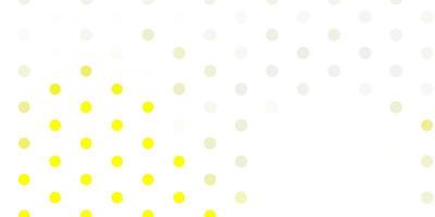 Telón de fondo de vector amarillo claro con puntos.