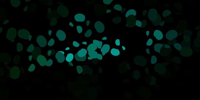 Dark green vector pattern with abstract shapes.