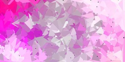 Light pink, yellow vector triangle mosaic template.