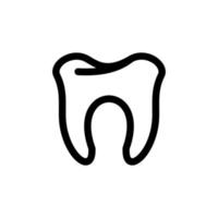 Dental icon for health with simple shape and line style vector