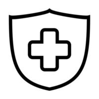 Immune resistance icon for health in simple line and shape style vector