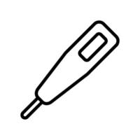 Electric thermometer icon for health with simple shape and line style vector