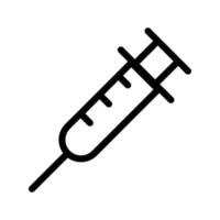 Injection for health icon with simple shape and line style vector