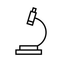 Microscope icon with simple shape and line style vector