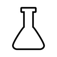 Sample lab icon objects commonly found in laboratories, with simple shapes and line styles vector