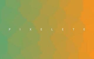 Abstract green gradient pixelete background vector