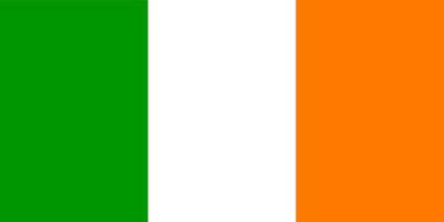 insulated color vector illustration flag Ireland