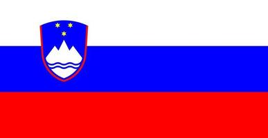 color isolated vector illustration flag of Slovenia