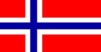 ilustración vectorial aislada en color de la bandera de noruega vector