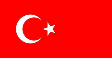 color isolated vector illustration of the flag of Turkey