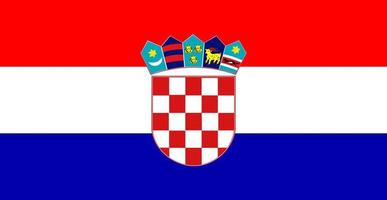 color isolated vector illustration of the flag of Croatia