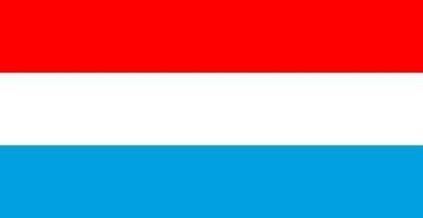 ilustración vectorial aislada en color de la bandera de luxemburgo vector