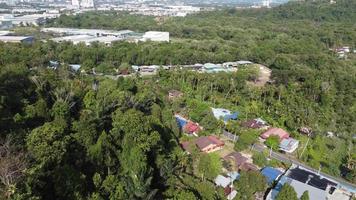 Aerial view Malays village video