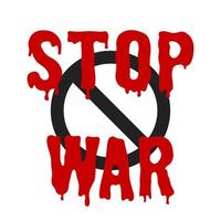 stop war warning design vector