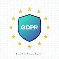 Vector GDPR concept illustration on white background