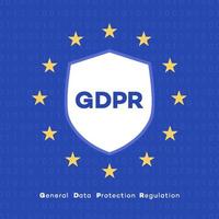 concepto de gdpr. reglamento general de protección de datos vector