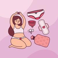 concepto de período menstrual vector