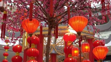 Red chinese lantern decoration video