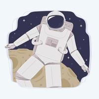 Astronaut Floating in Space vector