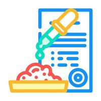 meat quality check color icon vector illustration