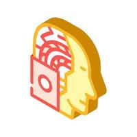 artificial intelligence robot isometric icon vector illustration