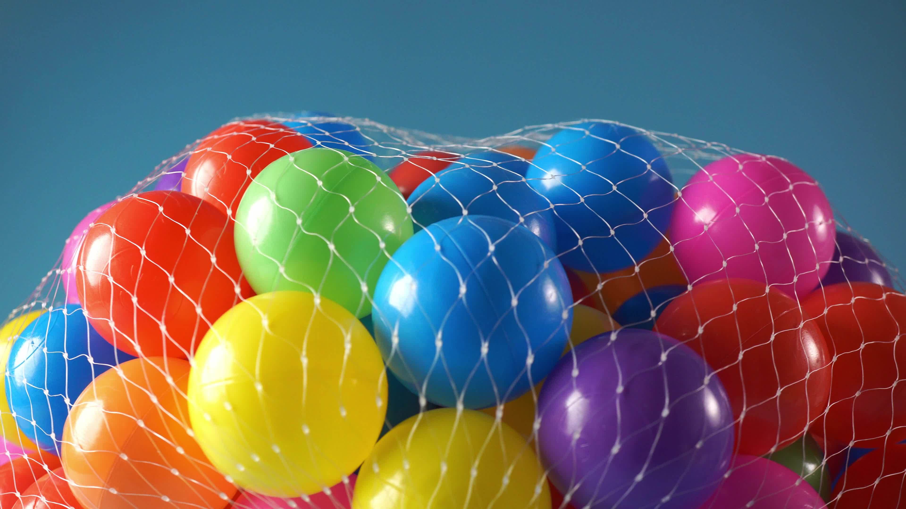 Children toy colorful plastic ball rotate 7937752 Stock Video at Vecteezy