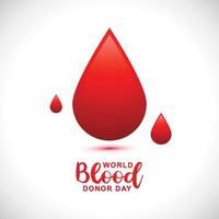 World blood donor day with blood drops background vector