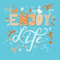 Enjoy Life Lettering vector