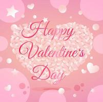 Happy Valentines Day greeting card color design vector