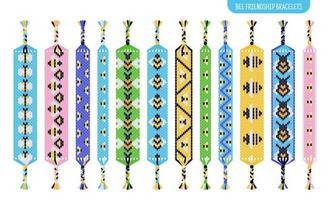 Honey bee handmade friendship bracelets set of threads or beads. Macrame normal pattern tutorial.